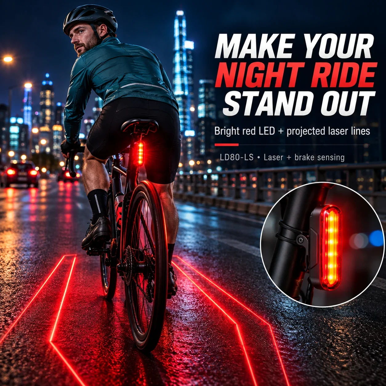 Core features of the smart bike tail light