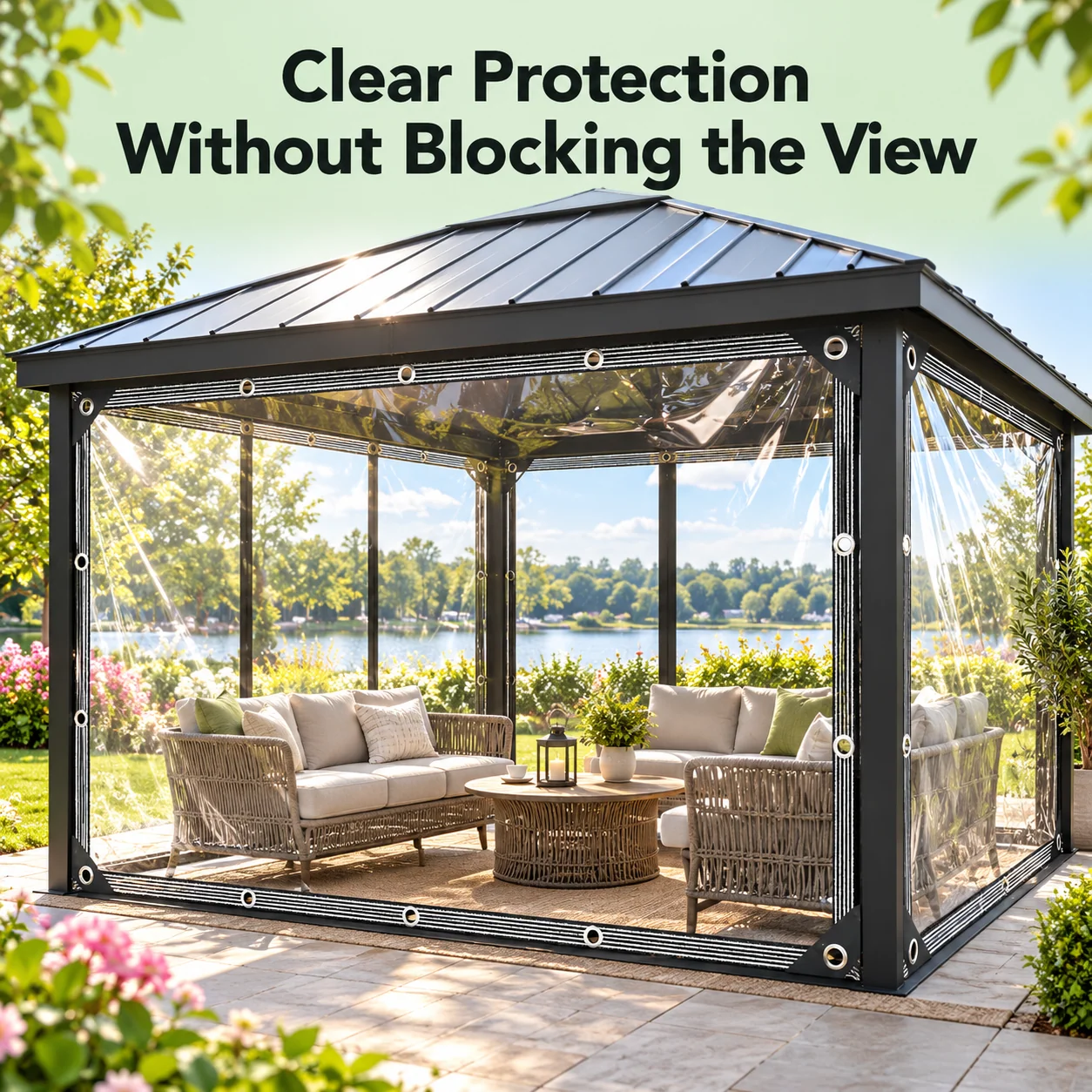 Clear protection without blocking the view