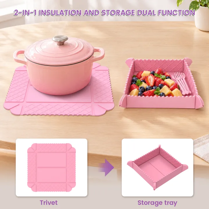 Magnetic Silicone Mat Folding and Kitchen Functions