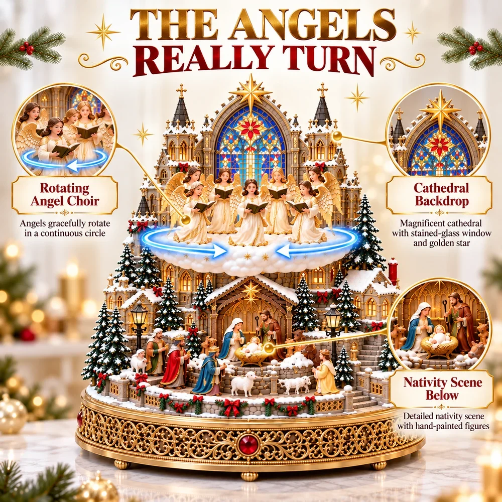Detailed Angel Choir Nativity Village