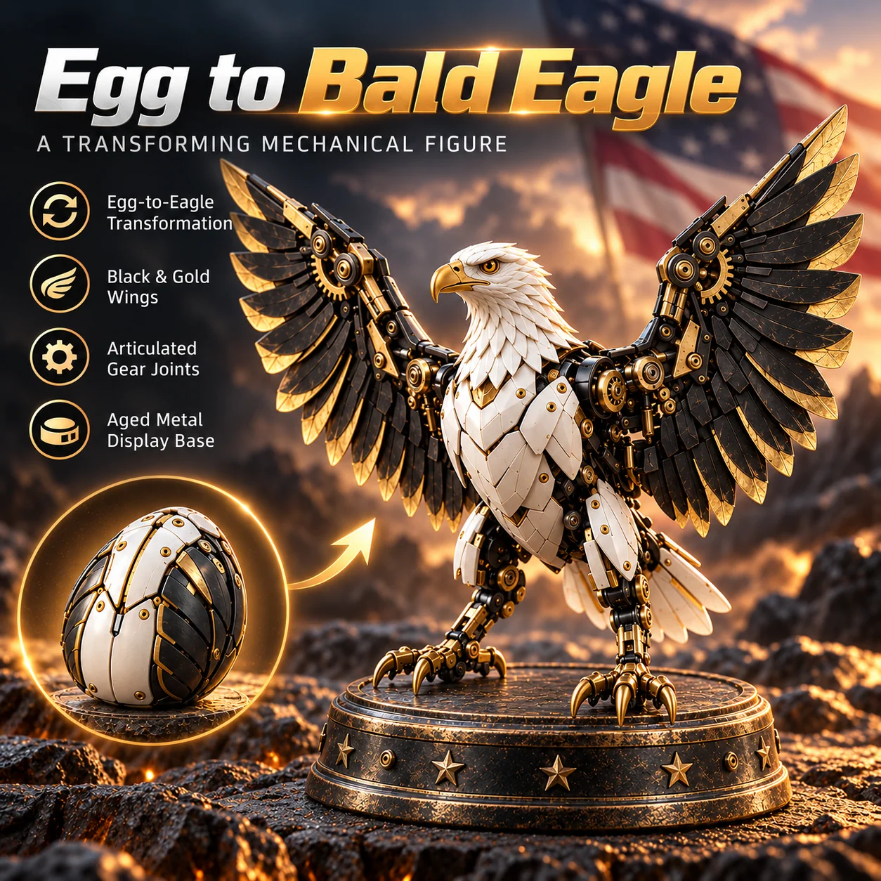 Bald Eagle — egg and character design
