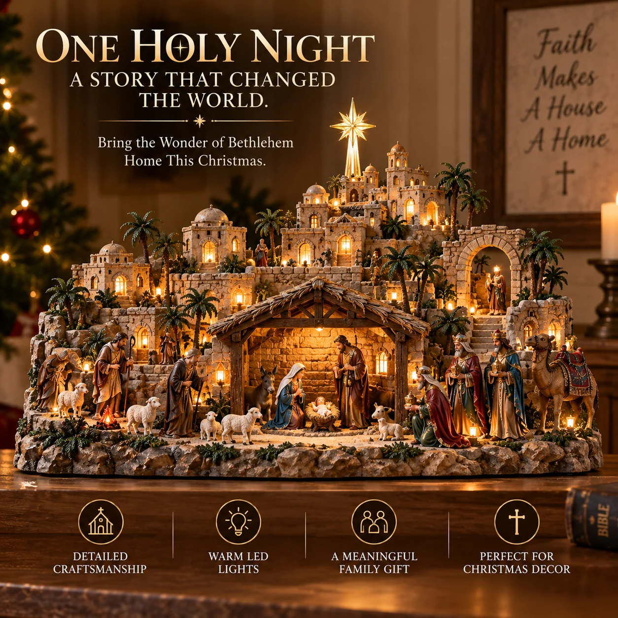 Bethlehem Nativity village Christmas scene