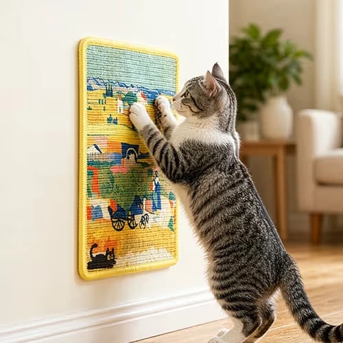Vertical scratching surface for cats