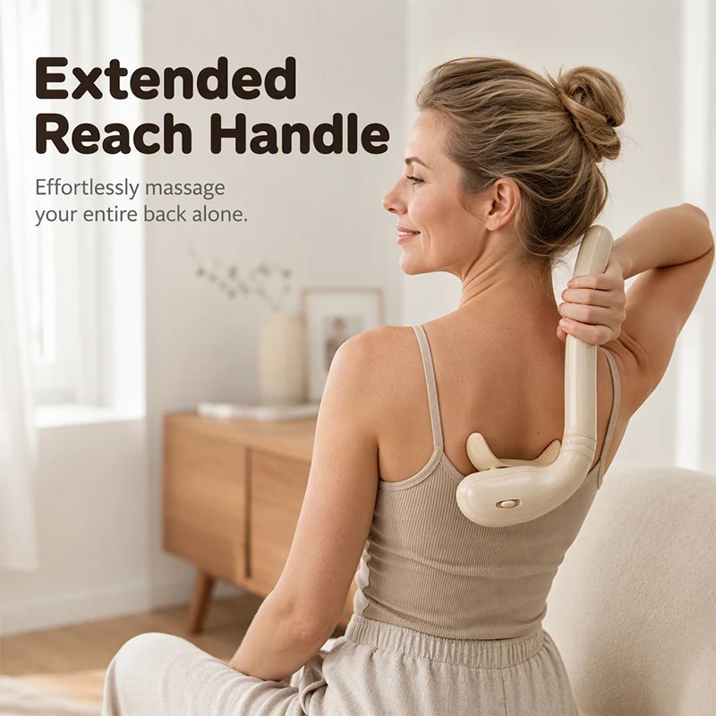 Extended Reach Handle for Back and Shoulder Massage