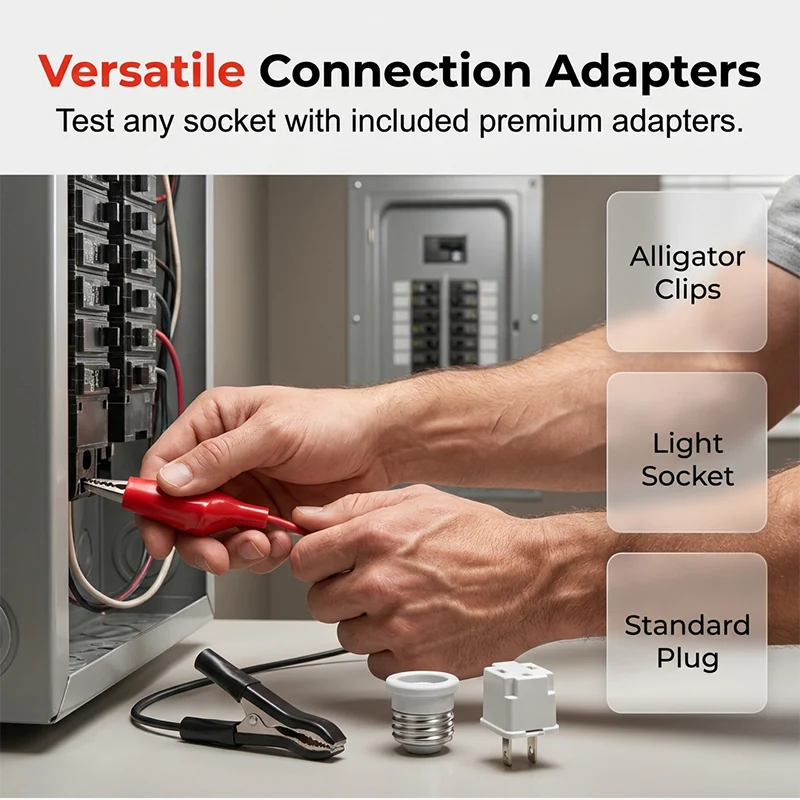 Circuit breaker tester adapters and accessories