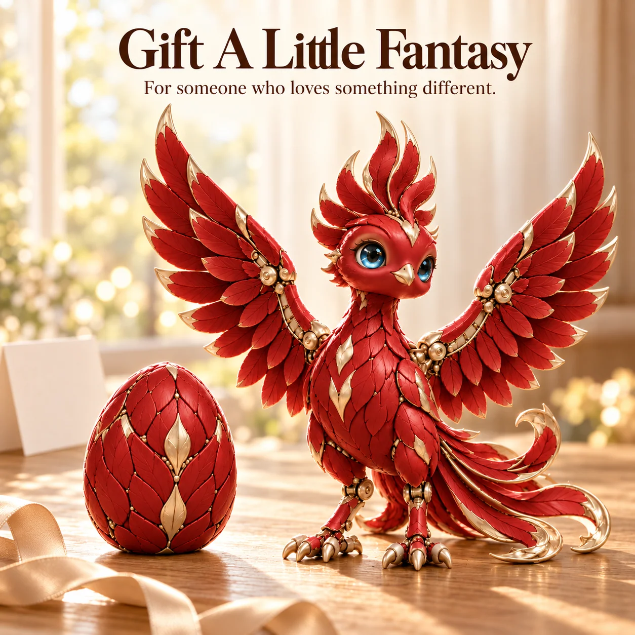 Red and Gold Phoenix Fantasy Gift