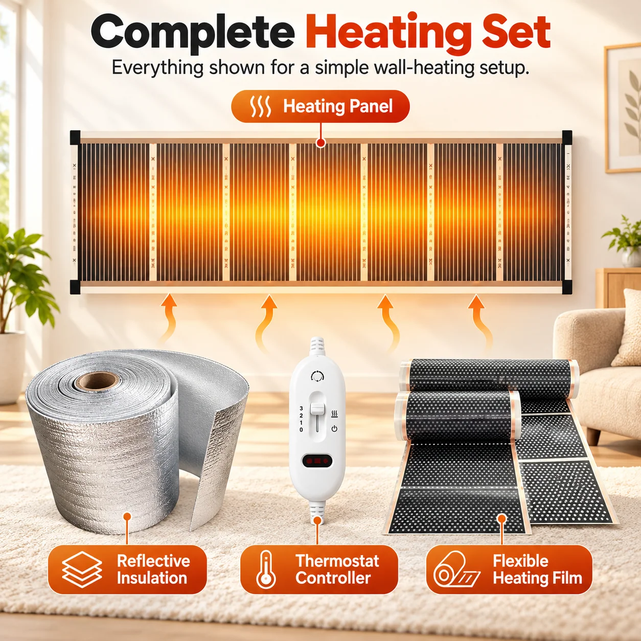 Aielrawo heating panel controller and package accessories