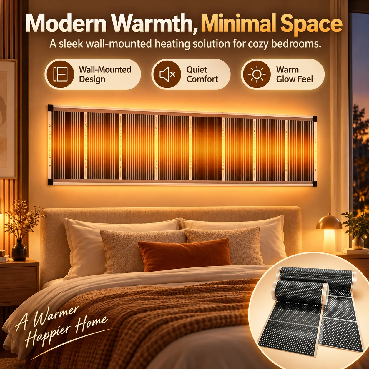 Close-up of the Aielrawo infrared heating panel