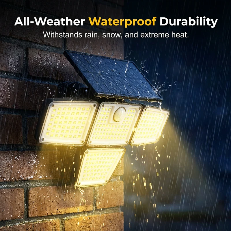Weather-resistant solar outdoor security light