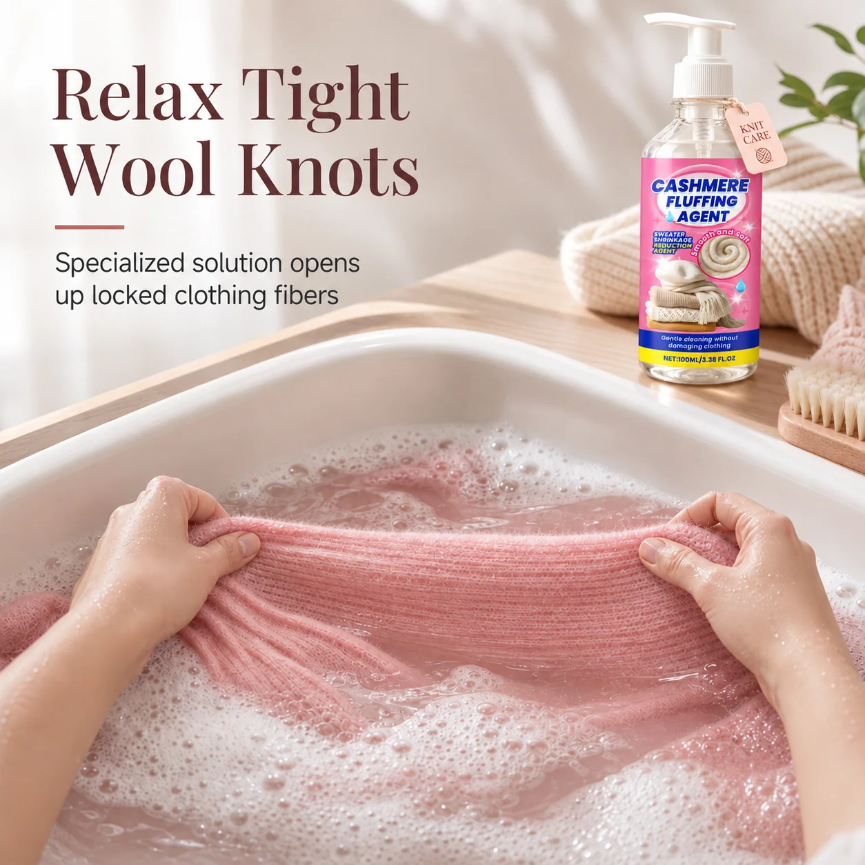 🧶 Wool & Cashmere Sweater Softening and Reshaping Care