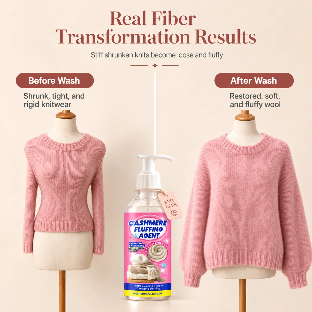 🧶 Wool & Cashmere Sweater Softening and Reshaping Care