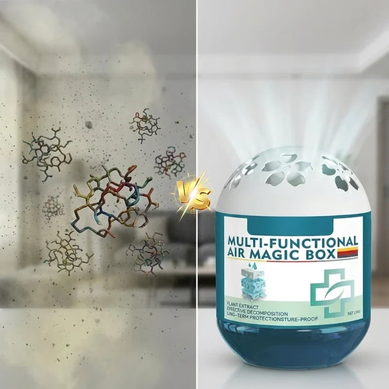 Conceptual illustration of room freshness and the Air Magic Box