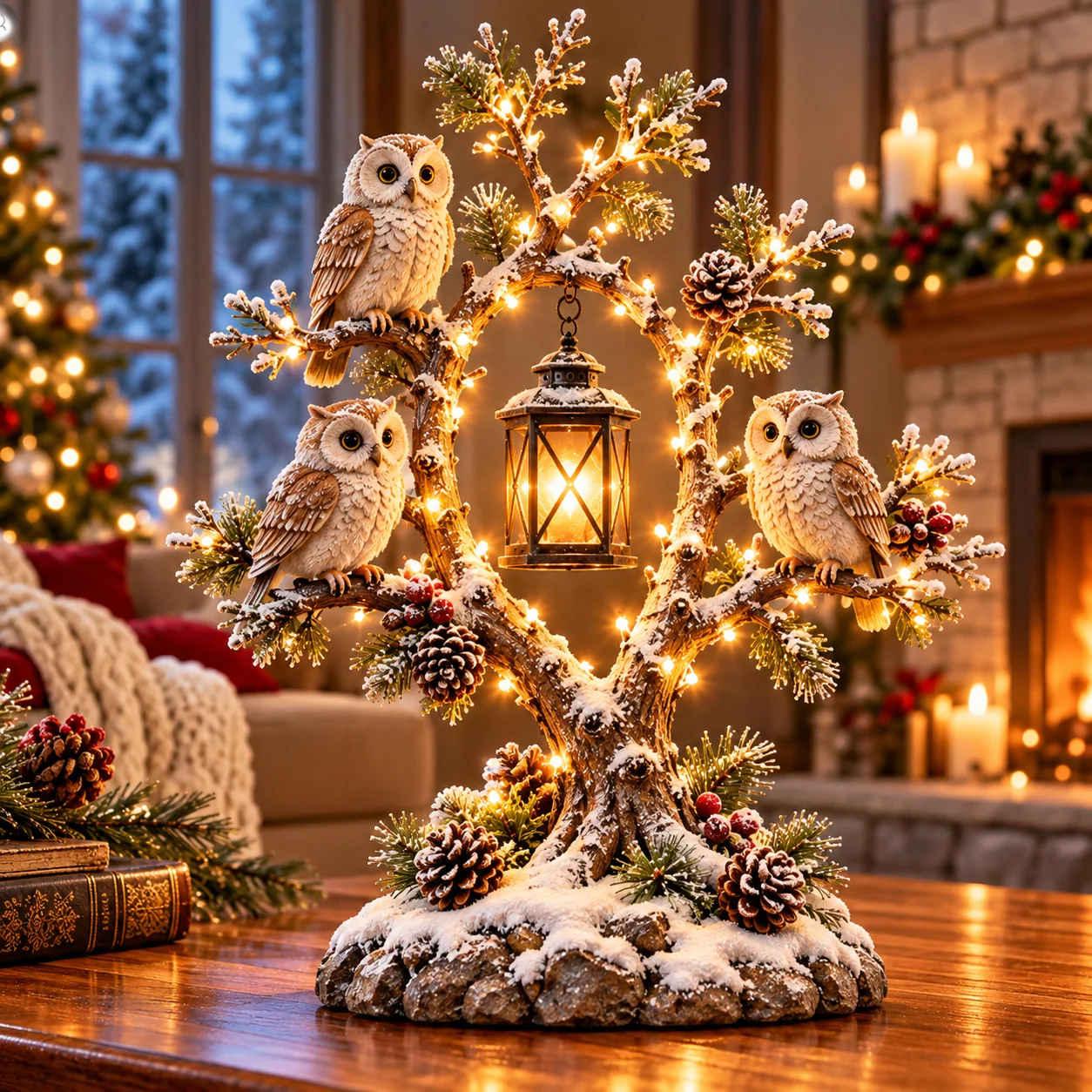 Guardians of the Winter Night owl lantern detail 1