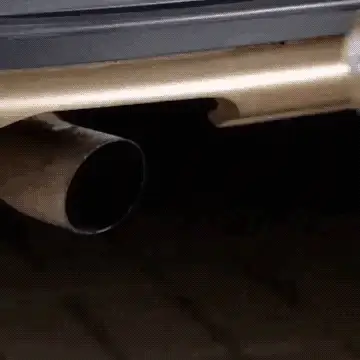 LED exhaust tip shown installed on a vehicle