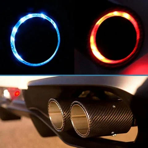 LED exhaust muffler tip shown as an exterior styling accessory