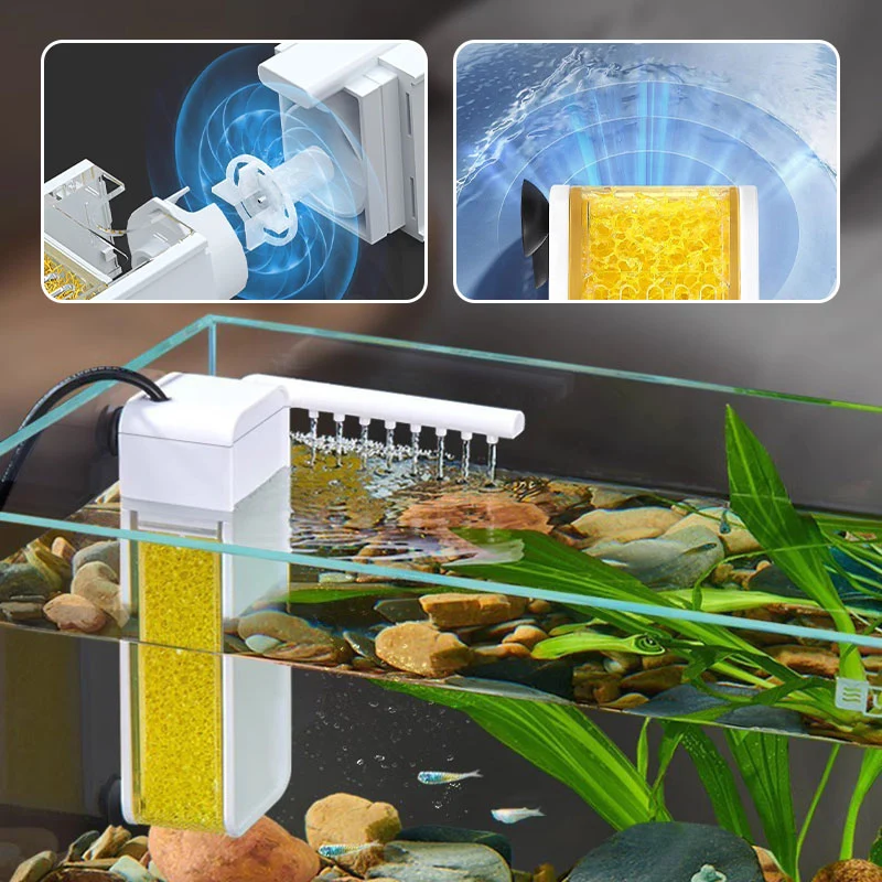 Removable aquarium filter components for maintenance