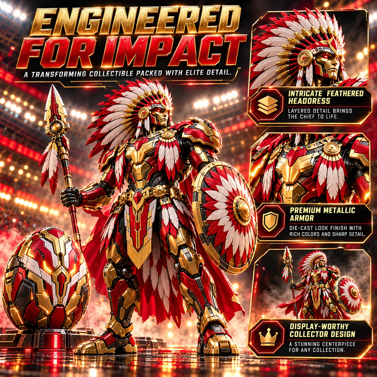 ChiefMorph armor shield headdress and mechanical details