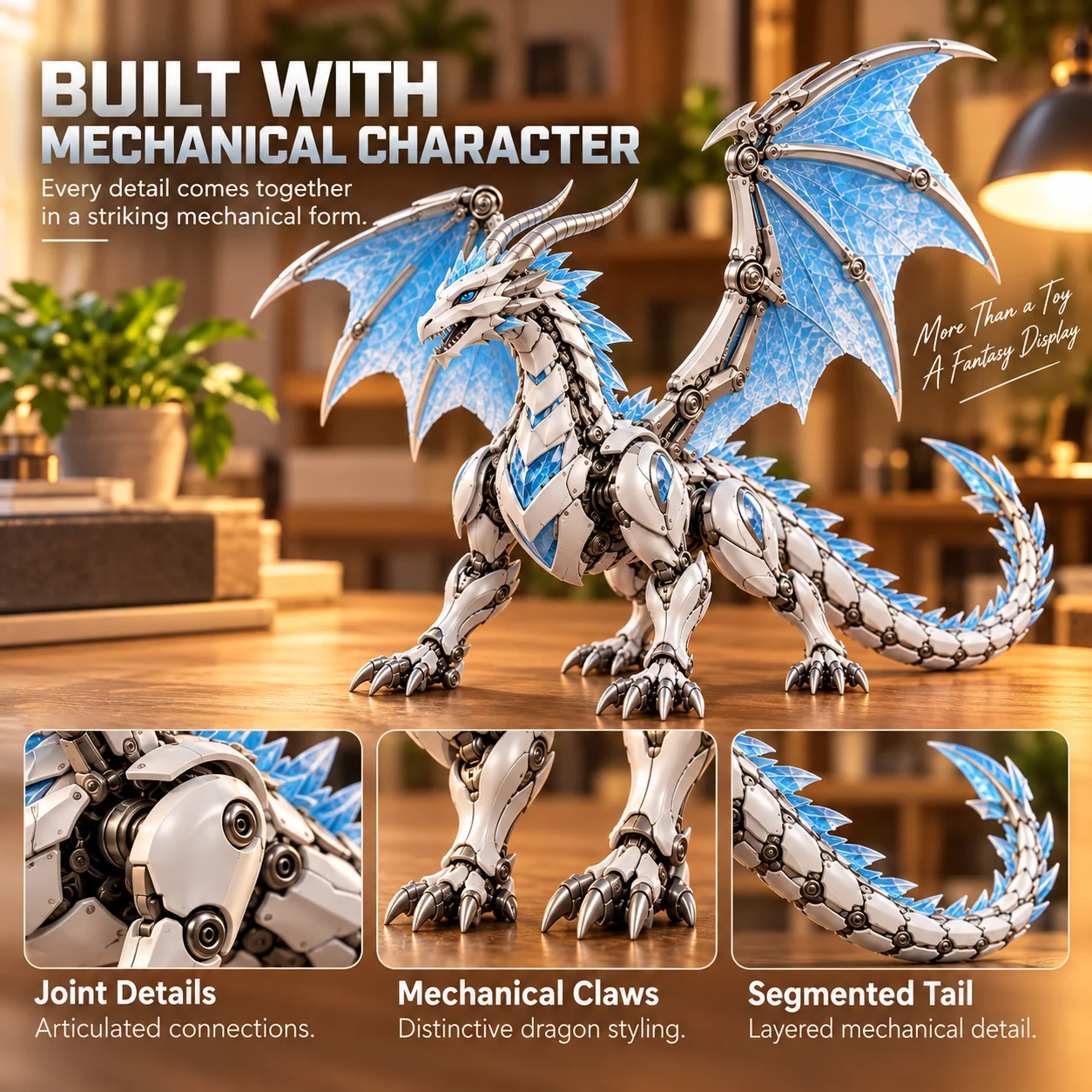 Ice Dragon concept details showing joint styling claws and segmented tail