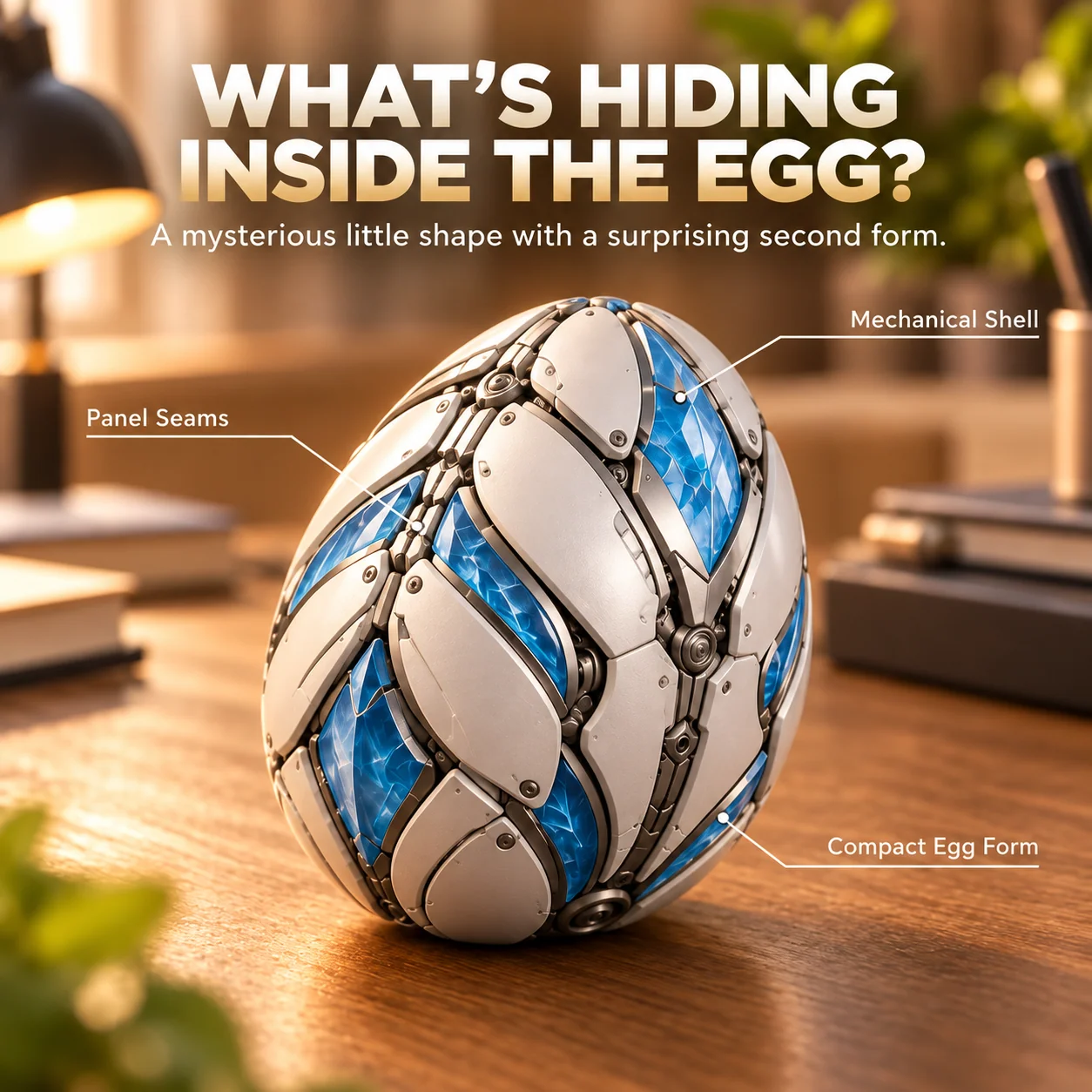 Ice Dragon egg concept showing curved shell panels