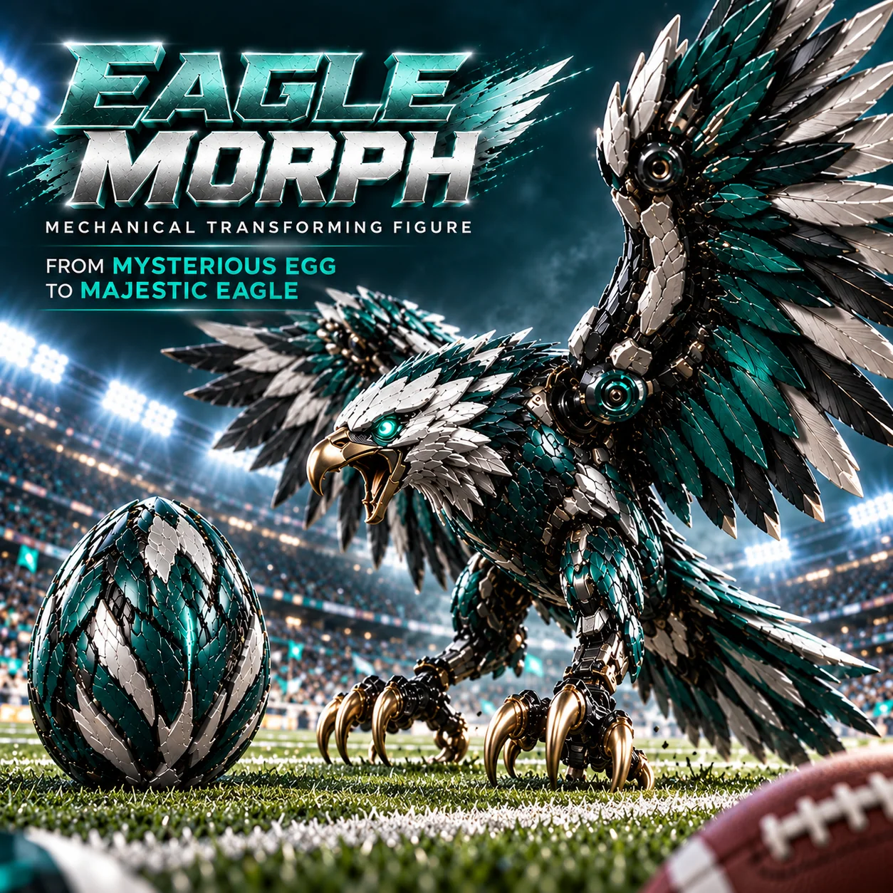 EagleMorph Egg to Eagle Mechanical Figure