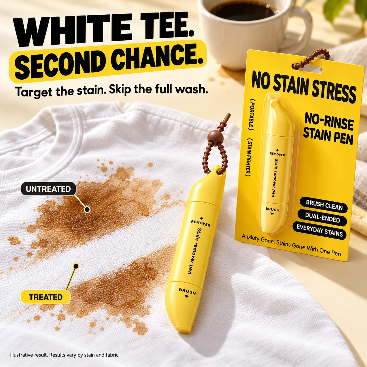 Dual-head stain remover pen application