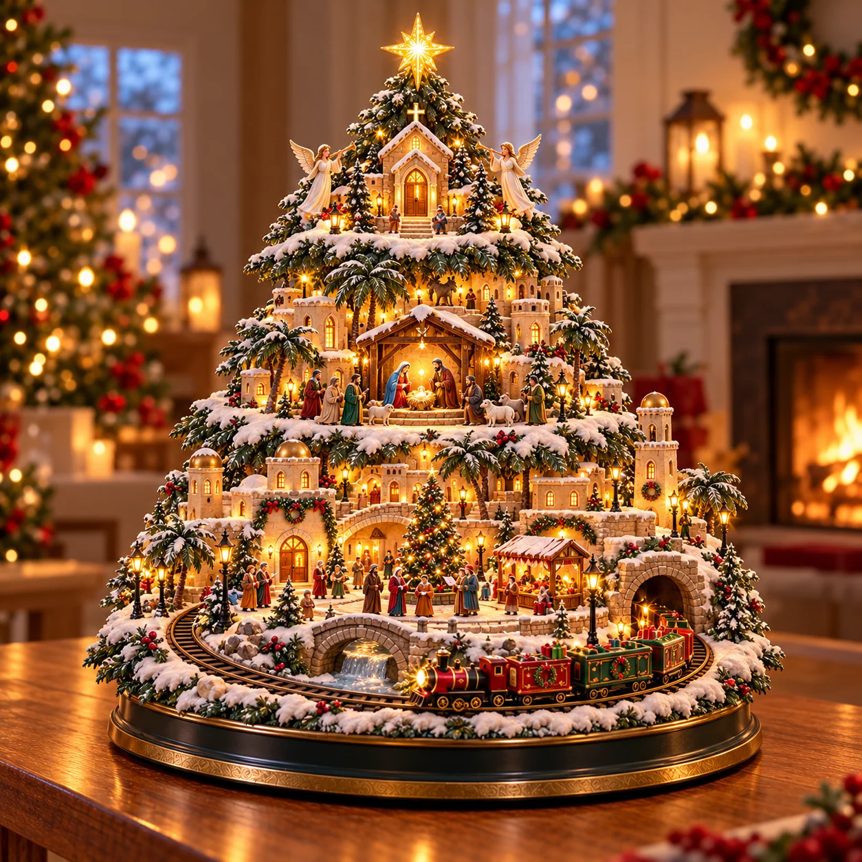 Bethlehem Nativity lighted Christmas village