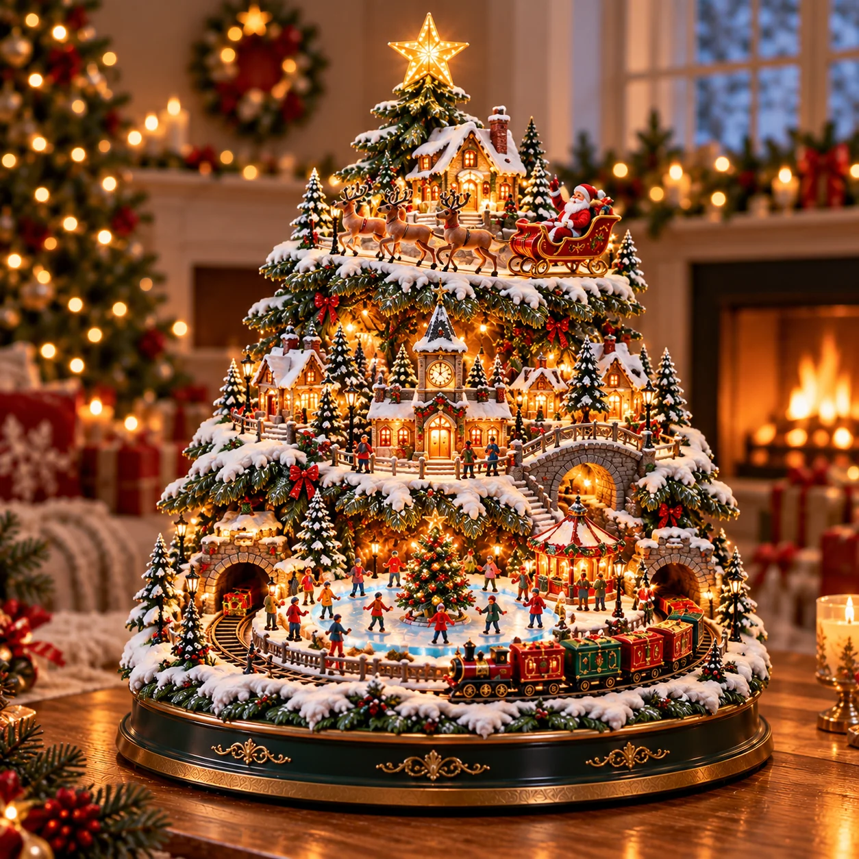 Santa's Christmas Village tree design