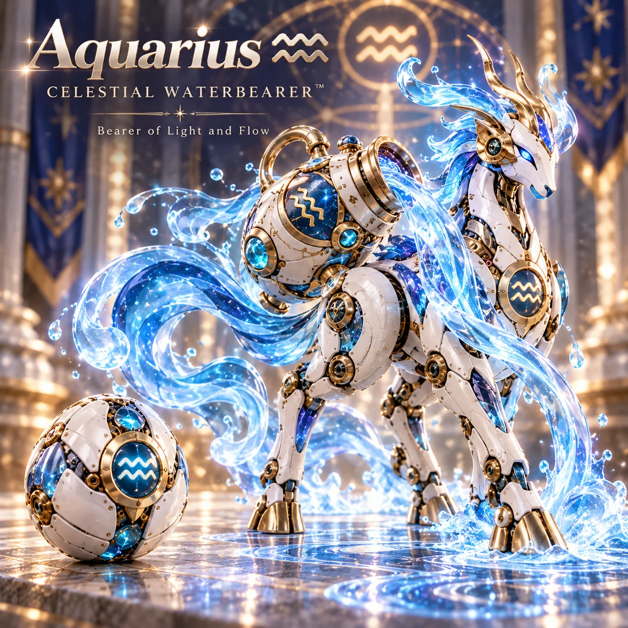 Aquarius celestial guardian and matching egg