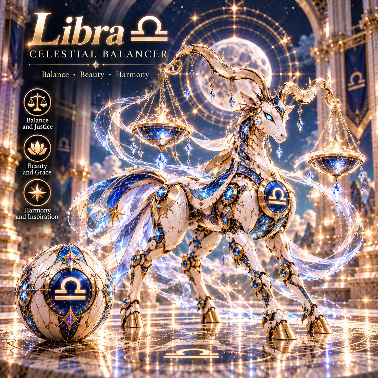 Libra celestial guardian and zodiac egg