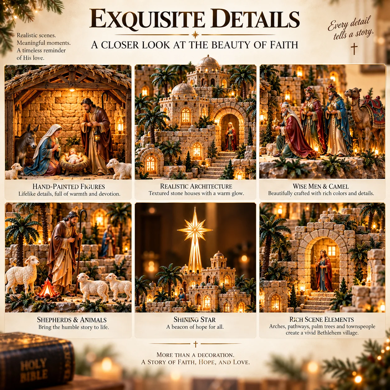Bethlehem Nativity village Christmas scene