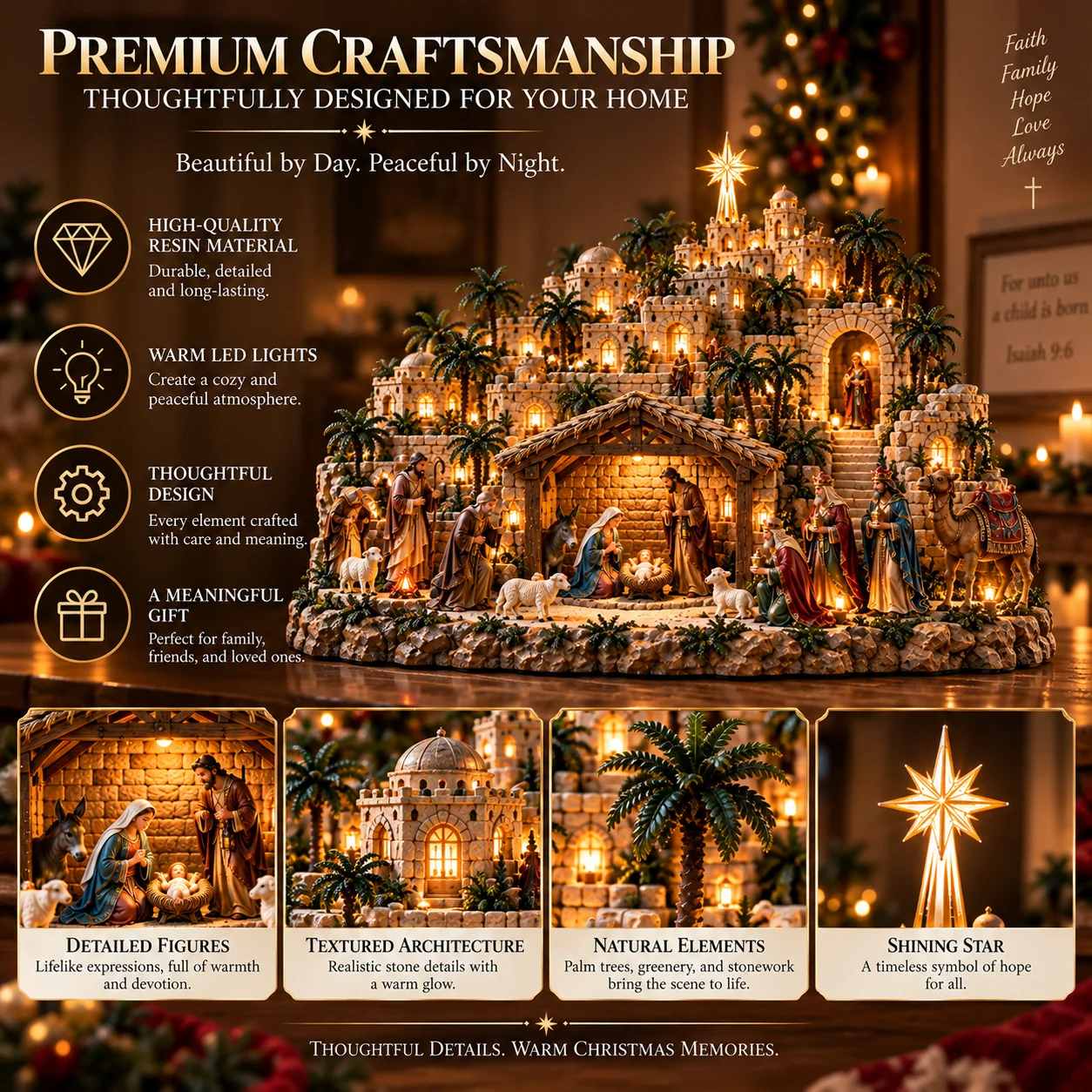 Bethlehem Nativity village Christmas scene