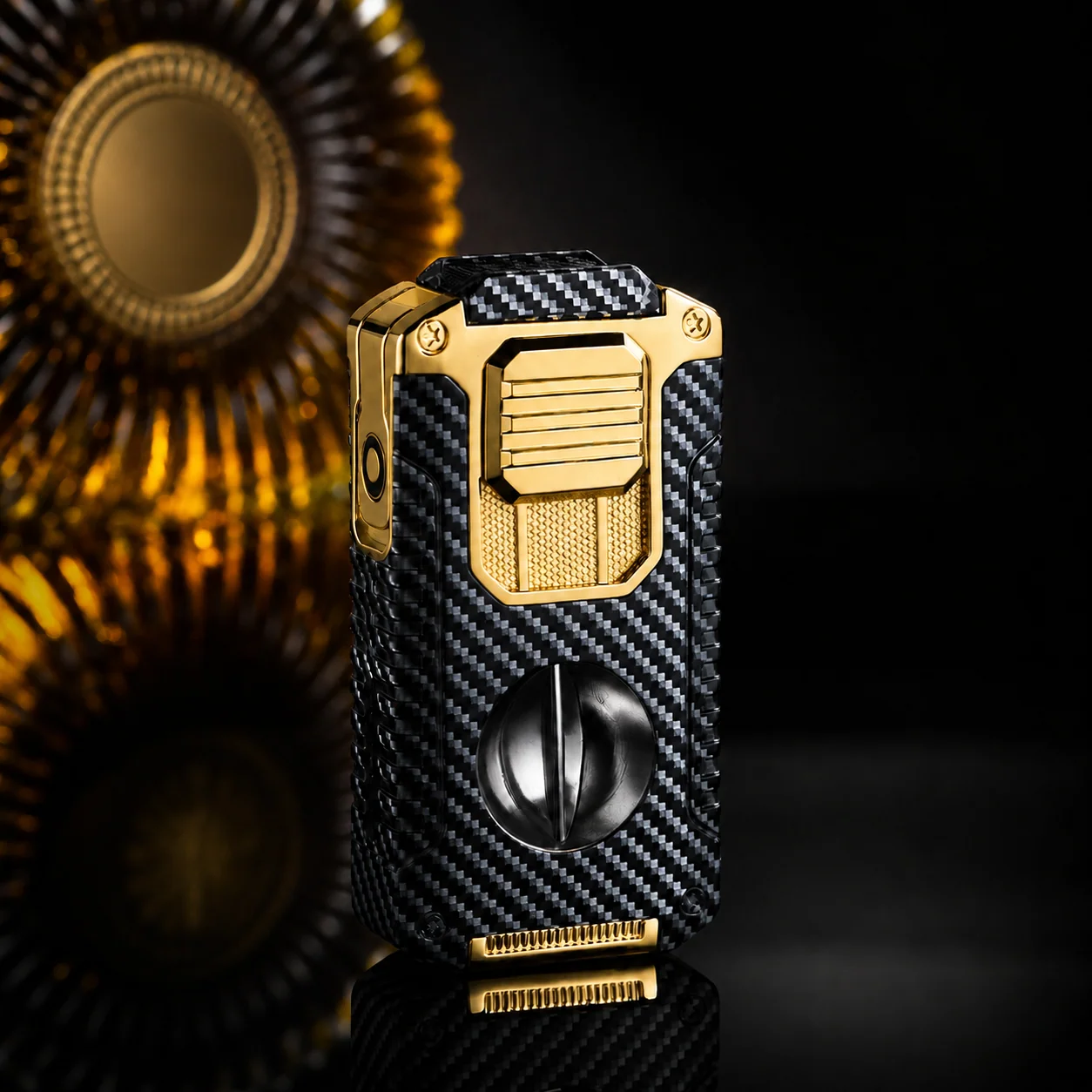 Ocean Blue Carbon Fiber lighter finish