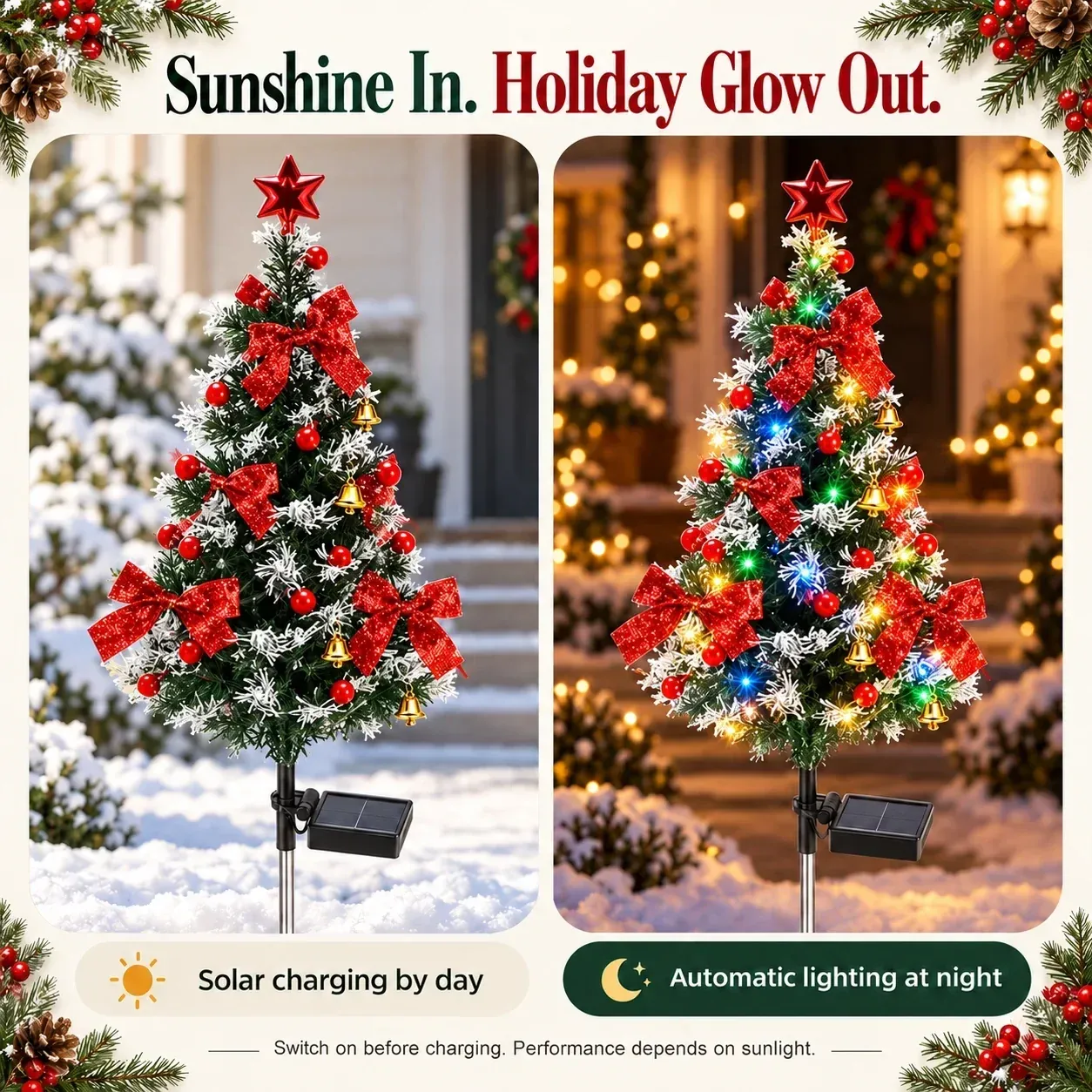 Solar charging by day and lighting at night