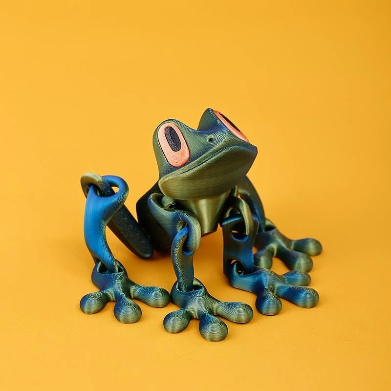 Blue gold color frog