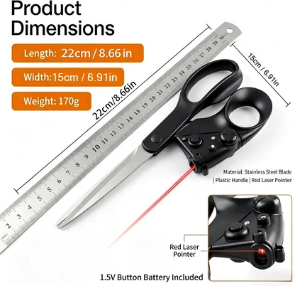 Laser guided scissors product information