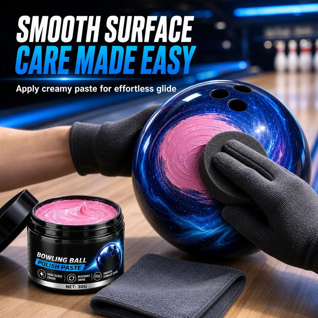 Creamy bowling ball surface care formula