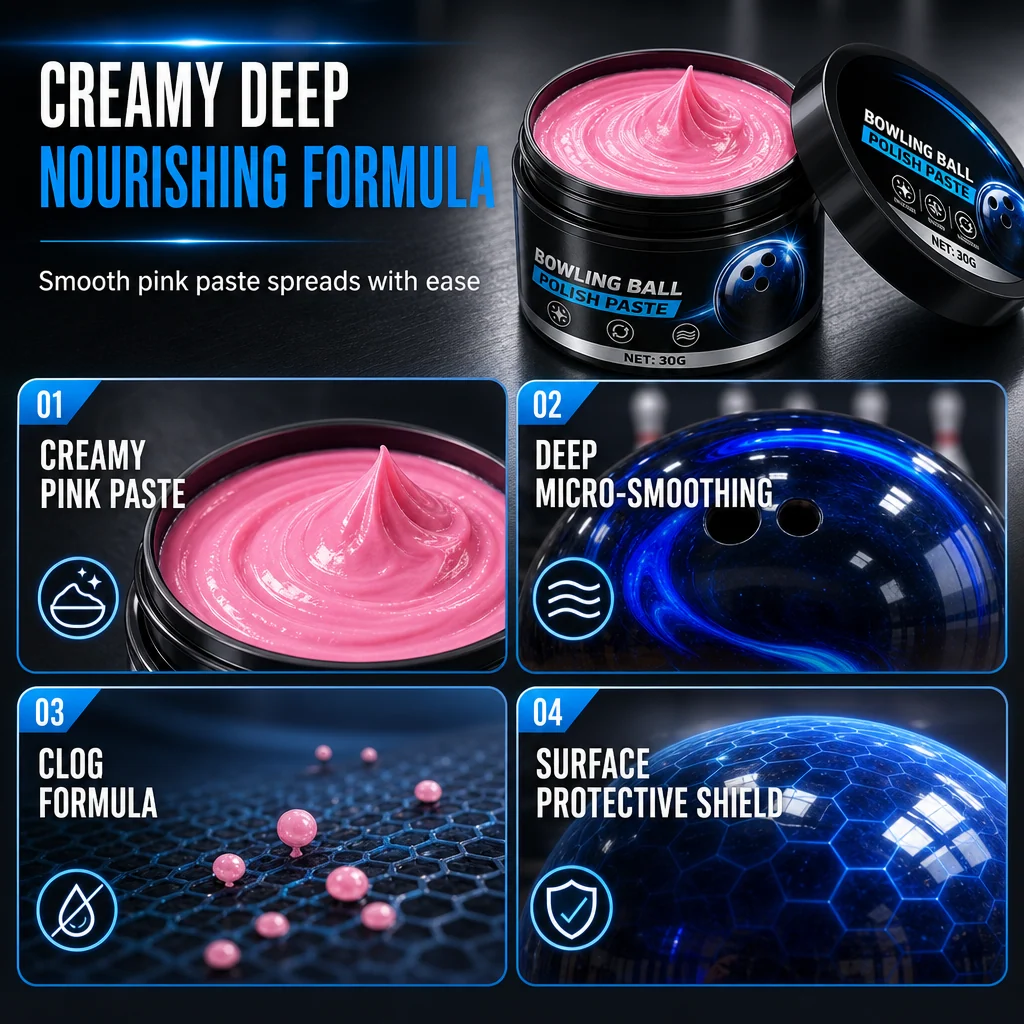 Creamy wax texture for bowling ball care