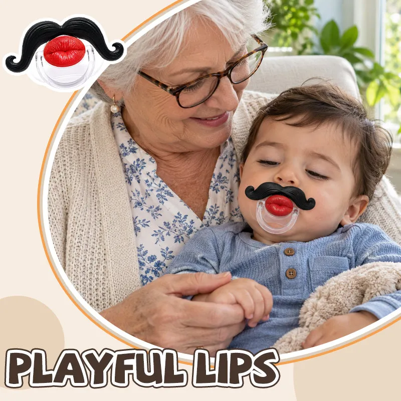 Clear ring handle on novelty baby pacifier