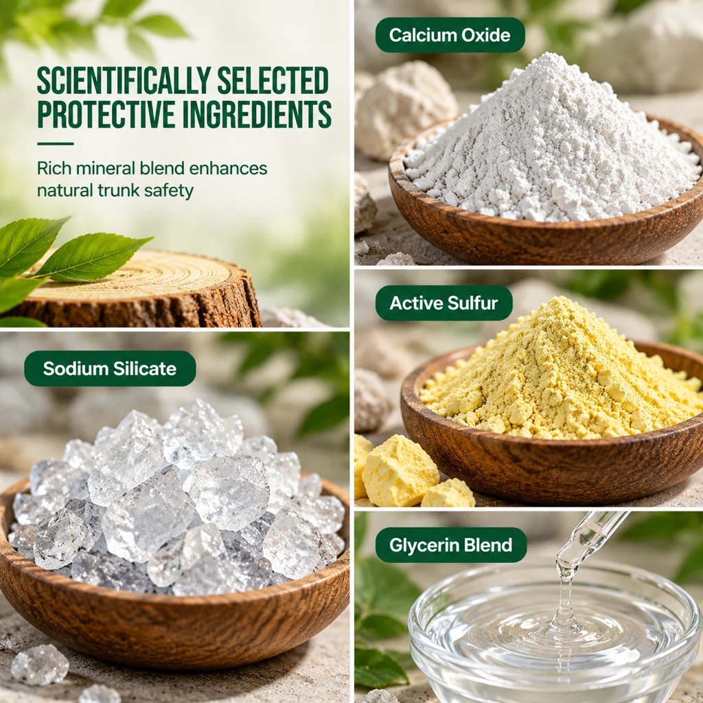 Tree whitewash coating formula and ingredient information