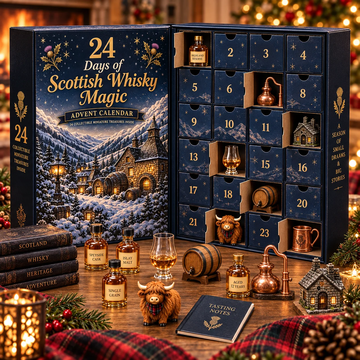 Scottish themed advent calendar Christmas gift presentation