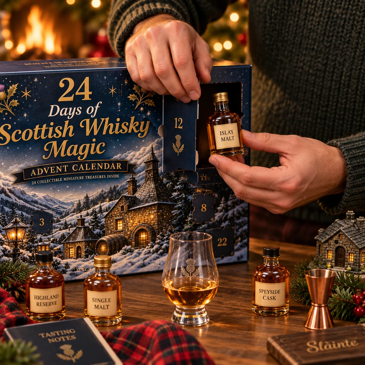 Scottish whisky themed miniature decorative collectibles