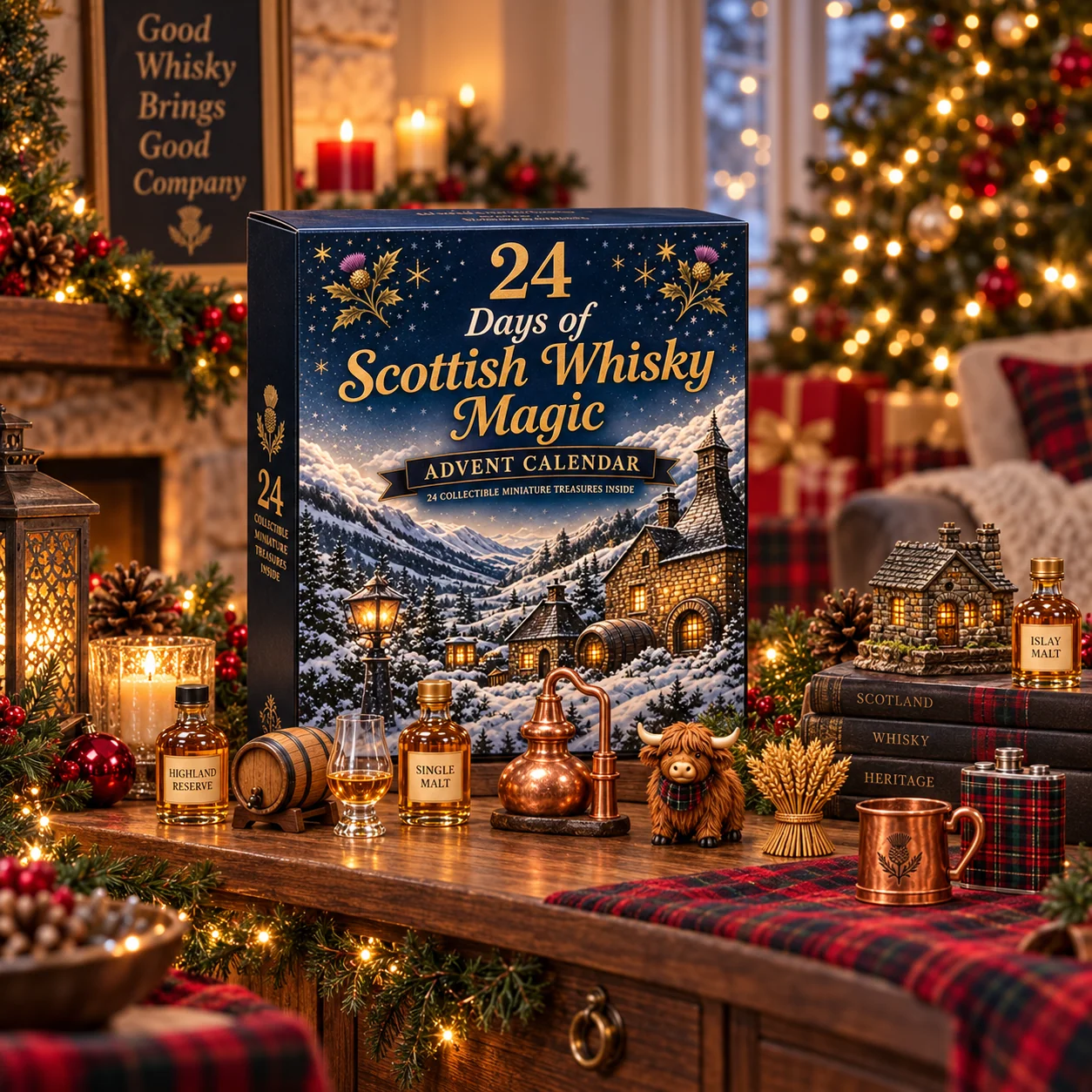 Miniature collectible surprises in advent calendar