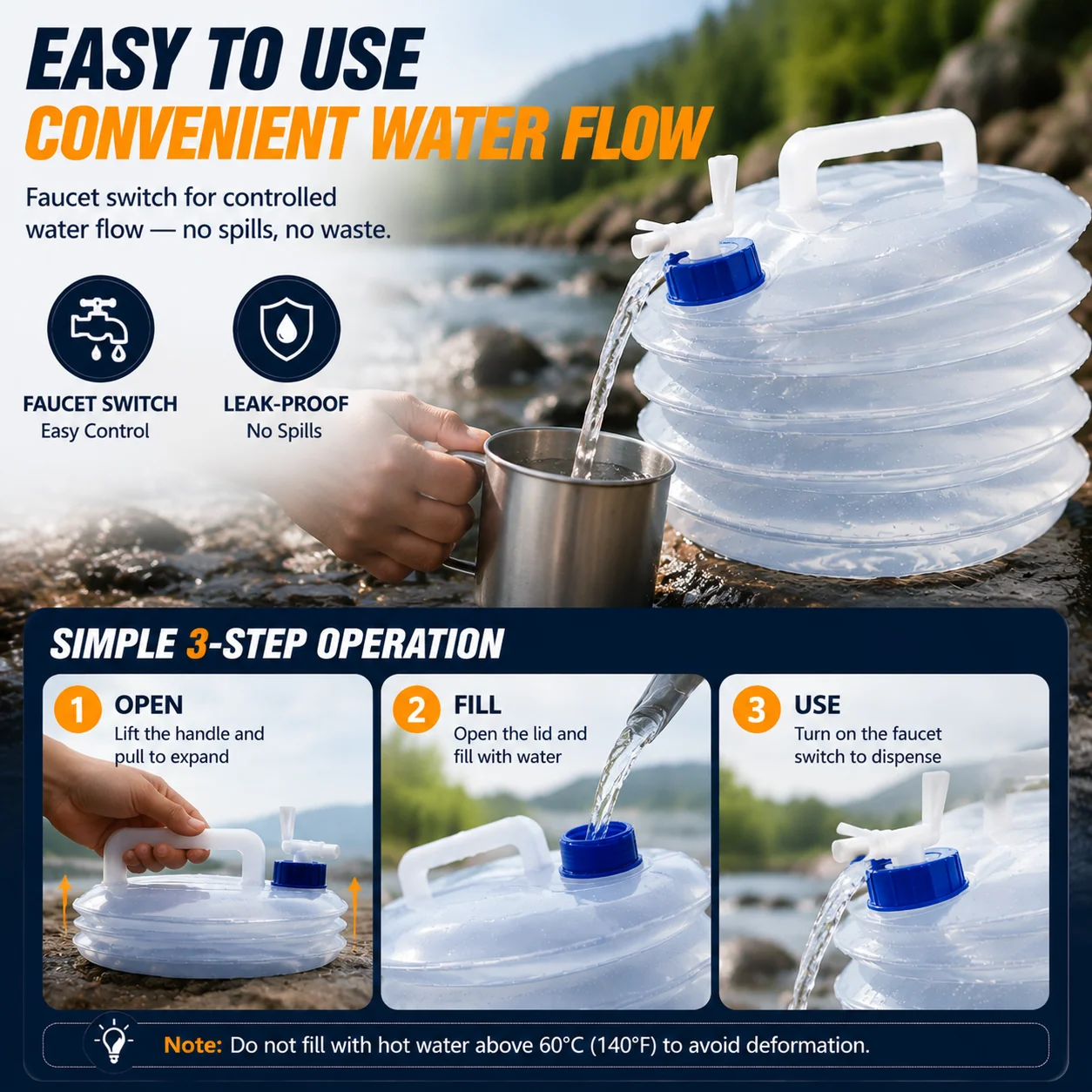 Easy water flow faucet switch