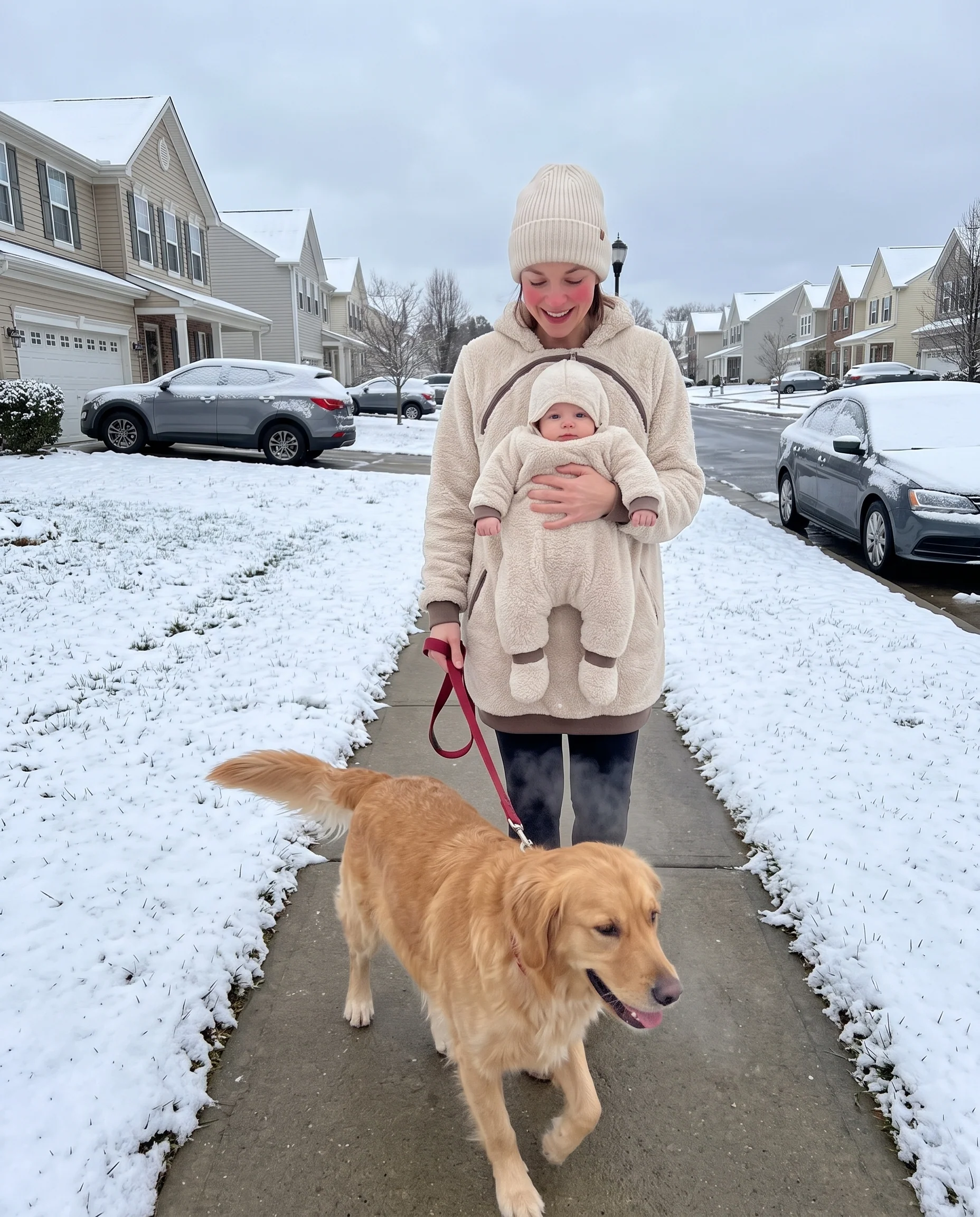 Danielle K. wearing SnugNest with her baby