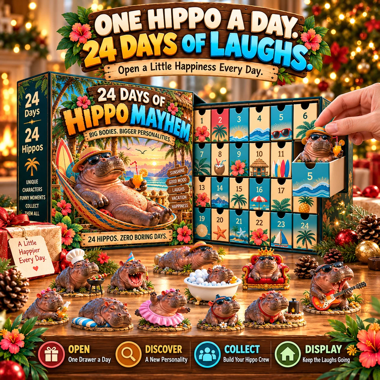 Hippo advent calendar daily surprise