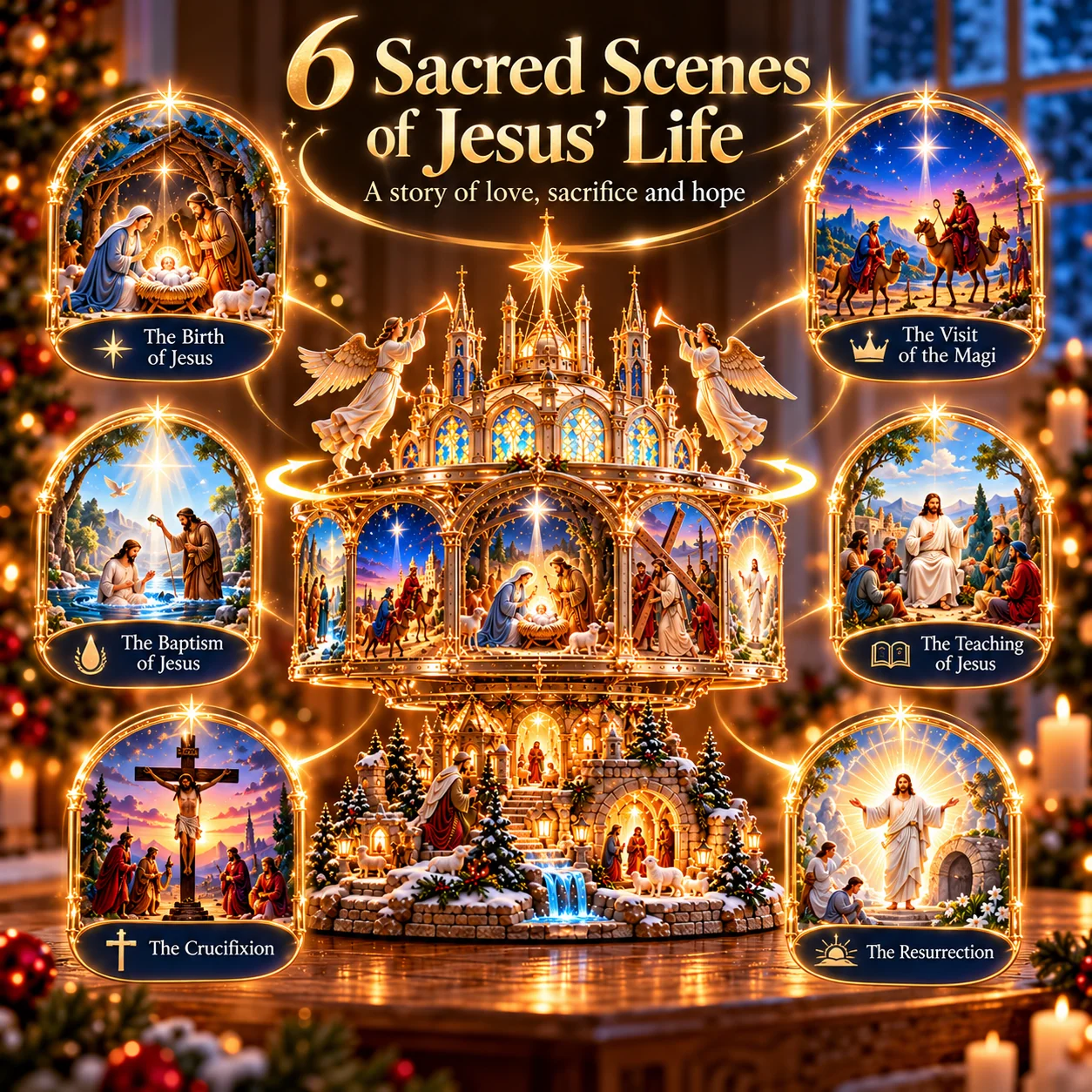 Six sacred scenes from the life of Jesus