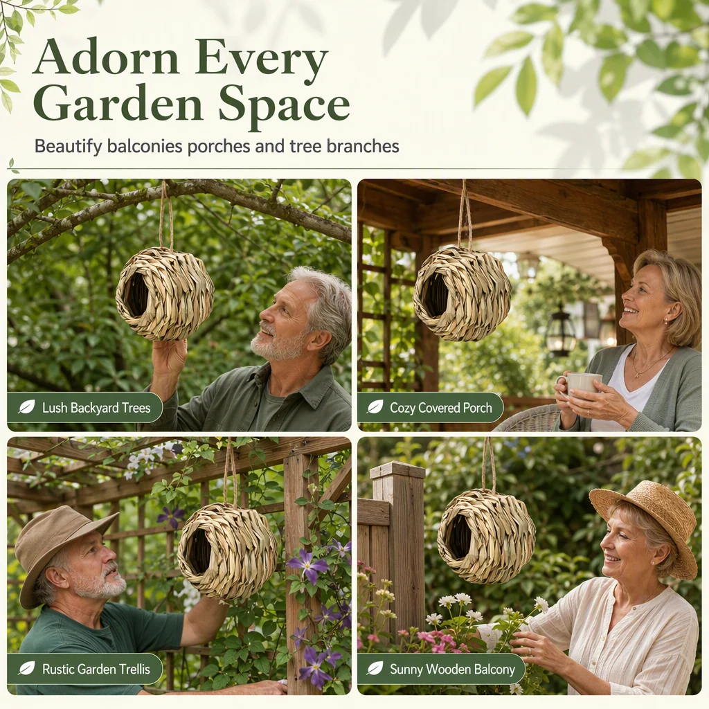 Bird nest hanging installation