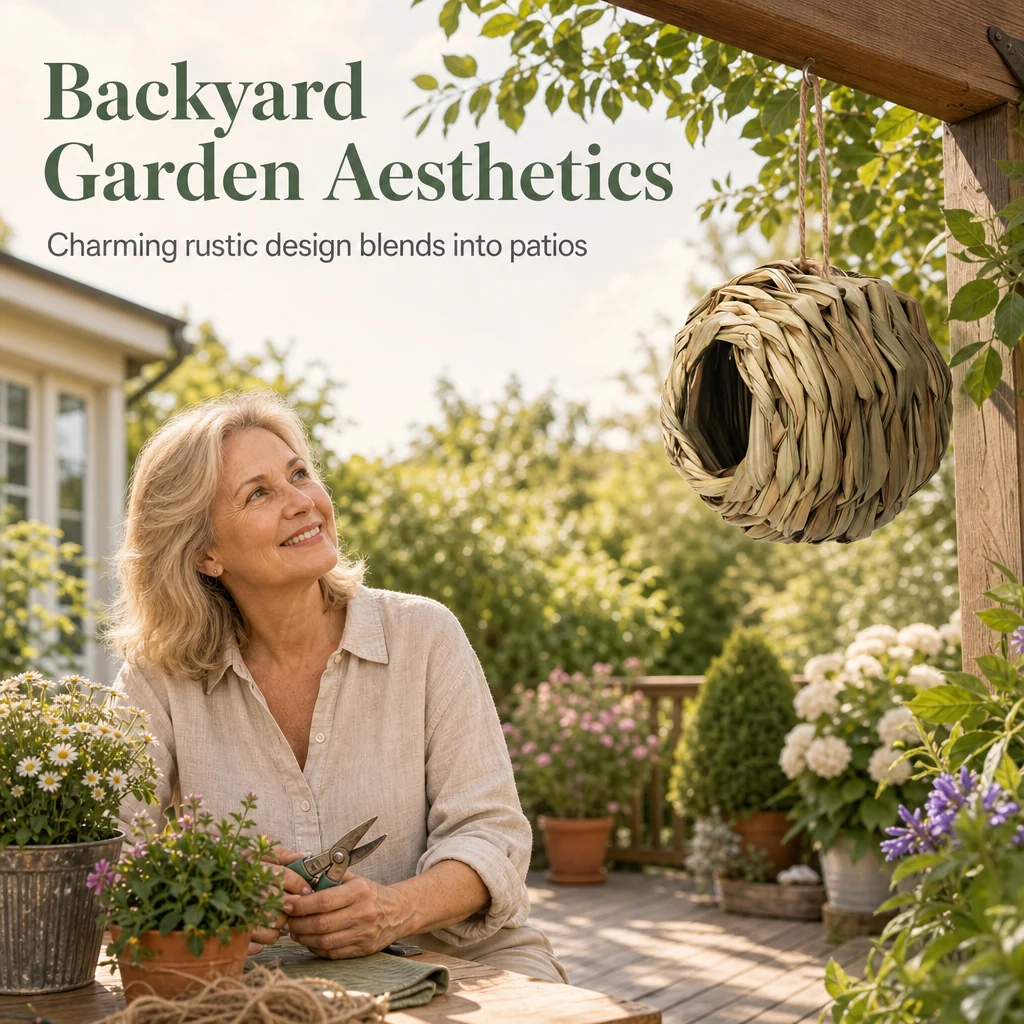Garden bird nest decoration