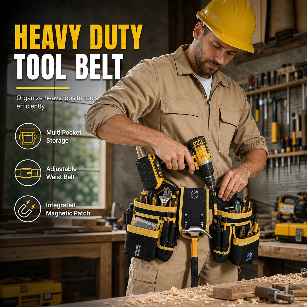 Heavy duty tool belt