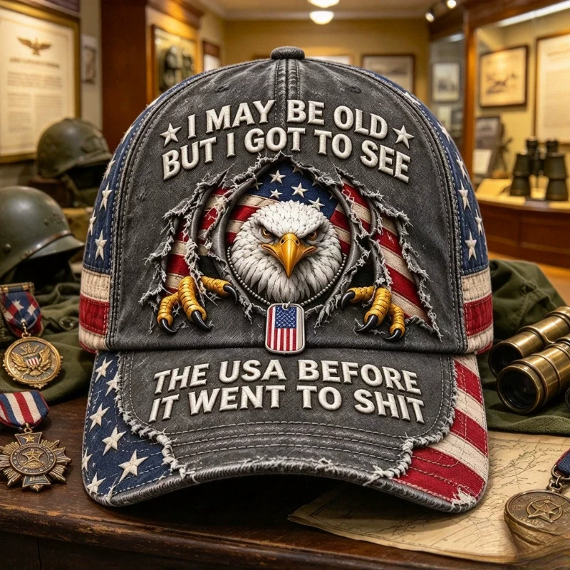 Charcoal Heritage Eagle patriotic cap